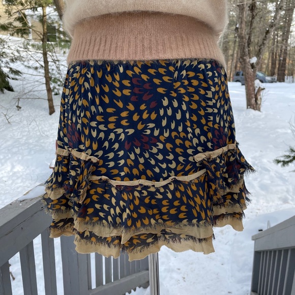 FREE PEOPLE Silk Mixed Media Skirt Top - Picture 3 of 16